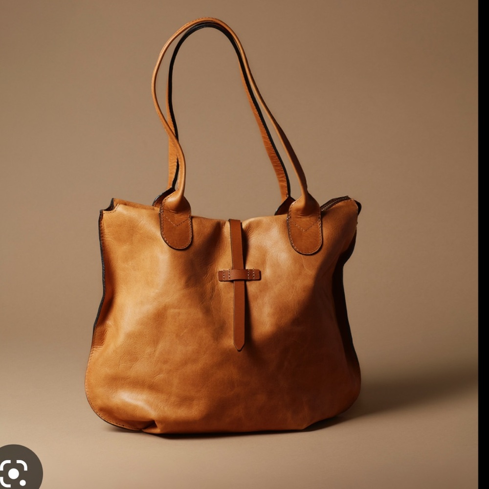 Classic Tan Leather Tote Bag - M. hulot from England